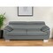 Homeroots 86" Gray Leather Sofa With Silver Legs 329527 - alternate 7