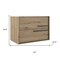 Homeroots 40" Natural Wood Floating Bathroom Vanity With White Sink And Two Drawers 624111 - alternate 3