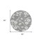 Homeroots 8' Gray And Ivory Round Floral Washable Indoor Outdoor Area Rug 599888 - alternate 7