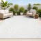 Jonathan Y Maribo High-Low Abstract Groovy Striped Cream/Ivory 3 ft. x 5 ft. Indoor/Outdoor Area Rug SCN103A-3 - alternate 1