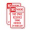 Signmission No Parking - This Space Reserved Towing Enforced 24 Hou, 12'' X 18'', Heavy Gauge Aluminum, 2PK A-1218-2PACK-23795 - alternate 1