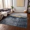 Homeroots 3' X 5' Blue Gray And Gold Abstract Washable Indoor Outdoor Area Rug 602993 - alternate 7