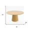 Homeroots 60" Brown Solid Wood Pedestal Base Round Top Dining Table 721029 - alternate 6