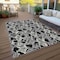 Homeroots 5' X 8' Black And Gray Abstract Washable Indoor Outdoor Area Rug 614126 - alternate 8