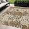 Homeroots 5' X 8' Copper Gold And Ivory Striped Washable Indoor Outdoor Area Rug 596663 - alternate 1