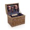 Picnic Time Family Of Brands Napa Wine & Cheese Picnic Basket, Adeline Collection - Deep Purple with Coral Pattern 215-19-320-000-0 - alternate 4