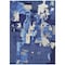 Homeroots 10' X 14' Navy Blue Ivory And Gray Abstract Washable Indoor Outdoor Area Rug 599591 - alternate 6
