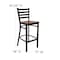 Flash Furniture Black Ladder Stool-Cherry Seat, PK2 2-XU-DG697BLAD-BAR-CHYW-GG - alternate 6