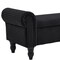 Homeroots 55in Black Corduroy and Solid Wood Upholstered Storage Bench With Flip Top 724171 - alternate 3
