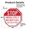 Signmission Stop Absolutely No Bottles No Excep, 10 inch X 10 inch, Vinyl Decal, 2PK OC-D-2PACK-10-241 - alternate 3
