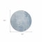 Homeroots 8' Sky Blue Round Abstract Washable Indoor Outdoor Area Rug 608252 - alternate 7