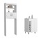 Homeroots Set Of Two White Wood Freestanding Bathroom Vanity With Silver Sink, 2PK 546360 - alternate 6