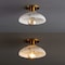 Jonathan Y Amara 10" 1-Light Mid-Century Classic Alabaster/Iron LED Semi Flush Mount, White/Brass Gold JYL1207A - alternate 7