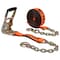 Mytee Products 2 inx30 ft Orange Ratchet Strap w/ Chain Anchor 4000 # WLL Hi Abrasion Tie Down, 2PK RS230ACx2 - alternate 5