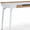 Homeroots 44" White and Natural Writing Desk With Three Drawers 543787 - alternate 8