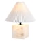 Jonathan Y Hermin 16.5" Contemporary Minimalist Geometric Sculptural Alabaster Cube Metal LED Table Lamp w/Nigh JYL5611A - alternate 1