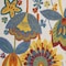 Homeroots 6' X 9' Ivory Blue Orange Red And Yellow Floral Indoor Outdoor Area Rug 546845 - alternate 7