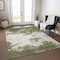 Homeroots 5' X 8' Olive Green Gray And Ivory Abstract Washable Indoor Outdoor Area Rug 599515 - alternate 8