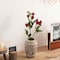 Uniquewise 7-inch Rustic Broken Rim Vintage-Inspired Vase Decorative Ceramic Pottery for Home Decor Accent QI004786 - alternate 7