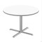 Correll Round Cafe Table, 42 in W, 42 in L, 29 in H, Particleboard Top, Frosty White SXT42DER-80-98-13 - alternate 1