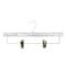 Nahanco 14in High Gloss White Wooden SlimLine Pant/Skirt Hanger w/ Padded Clips and Gold Hardware, 50PK SL70514RC50GH - alternate 1