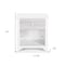 Homeroots 24" White Solid Manufactured Wood and Wood One Drawer Nightstand 530250 - alternate 5