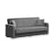 Homeroots 87" Gray Chenille Convertible Futon Sleeper Sofa And Toss Pillows With Storage 607135 - alternate 7