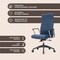 Leisuremod Hilton High-Back Leather Office Chair, Navy Blue HO20BUL - alternate 7
