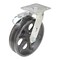 Vestil Ductile Steel V-Groove Swivel With 4-Position Lock Caster 8 In. Diameter x 2 In. Width Black CST-CI-VG-8X2-S-4L - alternate 1