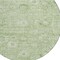 Homeroots 8' Artichoke Green And Ivory Round Damask Washable Indoor Outdoor Area Rug 603493 - alternate 6