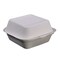 Kitch 24/7 Disposables White Compostable Molded Fiber Hinged Container, 6 x 6 inch, 500PK KC-6X6HC-NPAW - alternate 4