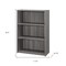 Homeroots Gray Wood Adjustable Three Tier Bookcase 355731 - alternate 4