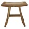 Homeroots 18" Natural Teak Rectangular Shower Bench 376745 - alternate 1