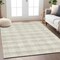 Homeroots 5' X 8' Ivory And Beige Plaid Washable Indoor Outdoor Area Rug 595488 - alternate 7