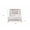 Homeroots Beige White And Chrome Wood Upholstered Lighted Queen Bed Frame 564757 - alternate 8