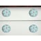 Homeroots Set of Twelve Aqua And White Geometric Ceramic Drawer Pull Knobs, 12PK 321681 - alternate 5