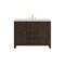 James Martin Vanities Gracyn 48" Single Vanity, Sable, w/ 3 CM Siberian Silestone Widespread Top D125-V48-SBL-WSFR - alternate 1