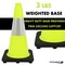 Traffic Kontrol 18in Traffic Safety Cone, 3Lbs, Lime, 6in Hi Intensity Reflective Collars, Bulk Pallet, 1856PK TKTC-18-3-LM-1C-1856 - alternate 5
