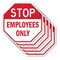 Signmission Stop Employees Only, 10 inch X 10 inch, Aluminum Metal Signs, 5PK OC-A-5Pack-10-303 - alternate 1