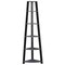 Homeroots 71" Gray Wood Five Tier Corner Bookcase 332941 - alternate 1