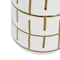 Homeroots 12" Ivory And Gold Geometric Cylindrical Ceramic Table Vase 574209 - alternate 8