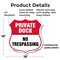 Signmission Private Dock Shield Sign No Trespassing, 18 Inch X 18 Inch, Plastic Sign SHI-P-18-434 - alternate 5