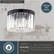 Vaxcel Allerton 3-Light Matte Black Modern Drum Flush Mount Fixture Crystal Prism Shade C0321 - alternate 7