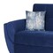 Homeroots 93" Blue Microfiber Convertible Futon Sleeper Sofa And Toss Pillows With Storage 607072 - alternate 5