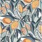A-Street Prints Meyer Teal Citrus Wallpaper 4014-26421 - alternate 1