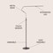 Jonathan Y Julian 65.25" Integrated LED Metal Floor Lamp, Black JYL7020B - alternate 8