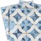 Homeroots 5" x 5" Blue Vinyl Arabesque Peel And Stick Removable Tiles 628705 - alternate 7