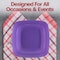 Smarty Had A Party 8.5" Purple Flat Rounded Square Disposable Plastic Buffet Plates (120 Plates), 120PK 4838PRP-CASE - alternate 8
