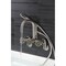Kingston Brass Wall Mount Clawfoot Tub Faucet, Brushed Nickel AE8458CG - alternate 4