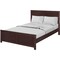 Homeroots Espresso Inlaid Panels Solid Wood King Bed Frame 523667 - alternate 6